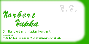 norbert hupka business card